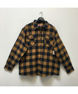 Wrangler Men&#39;s Plaid Long Sleeve Fleece Shirts Black/Yellow 3XL New - $29.99