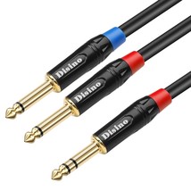 1/4 Inch Trs Stereo Y-Splitter Insert Cable, 1/4 Inch Male Jack To Dual 1/4Inch( - £19.15 GBP