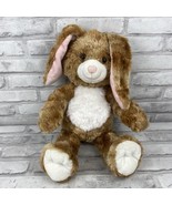 Build a Bear Plush Bunny Rabbit Brown Stuffed Animal Pink Ears Easter 17... - £18.56 GBP