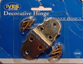 Ives Schlage Brass Plated Decorative Hinges - Lot of 2 Packs, New - $2.95