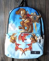 SPACE JUNK Dinomite Kids School Backpack 19&quot; Dinosaur T-Rex Padded Laptop Sleeve - £14.66 GBP
