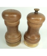 Vintage Nasco Wooden Salt &amp; Pepper Mill Grinder Shakers - Wood - Japan - £15.32 GBP