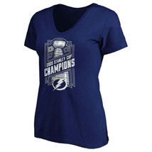 Fanatics Branded Womens V-Neck T-Shirt Size X-Large Color Blue/White - $24.38