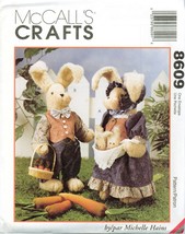 McCalls 8609 Bunnies 18 inch Family Babies Dolls Country Carrots Pattern... - $19.77