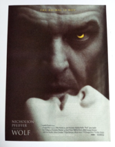 1994 Wolf Jack Nicholson Michelle Pfeiffer Movie Promo Magazine Cut Print Ad - £7.83 GBP