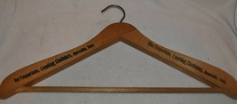 Vintage Advertising Wood Clothing Hanger The Emporium, Dyersville, IA - £13.00 GBP