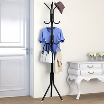 Coat Rack Hat Bag Stand Tree Clothes Hanger Umbrella Holder 12 Hooks Organizer - £111.10 GBP
