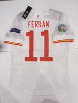 Ferran Torres Spain 20/21 Euro Match Slim White Away Soccer Jersey 2020-2021 - £71.18 GBP