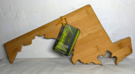 NWT*Totally Bamboo Maryland State Shaped Serving &amp; Cutting Board, Natura... - £20.71 GBP
