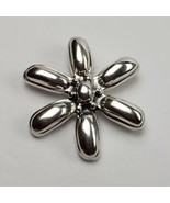 Vintage .925 Silver Daisy Pendant 6 Petals April Birth Flower Gift - $54.62