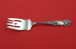 Bridal Rose by Alvin Sterling Silver Cold Meat Fork no design above tines 7 3/8&quot; - £115.52 GBP