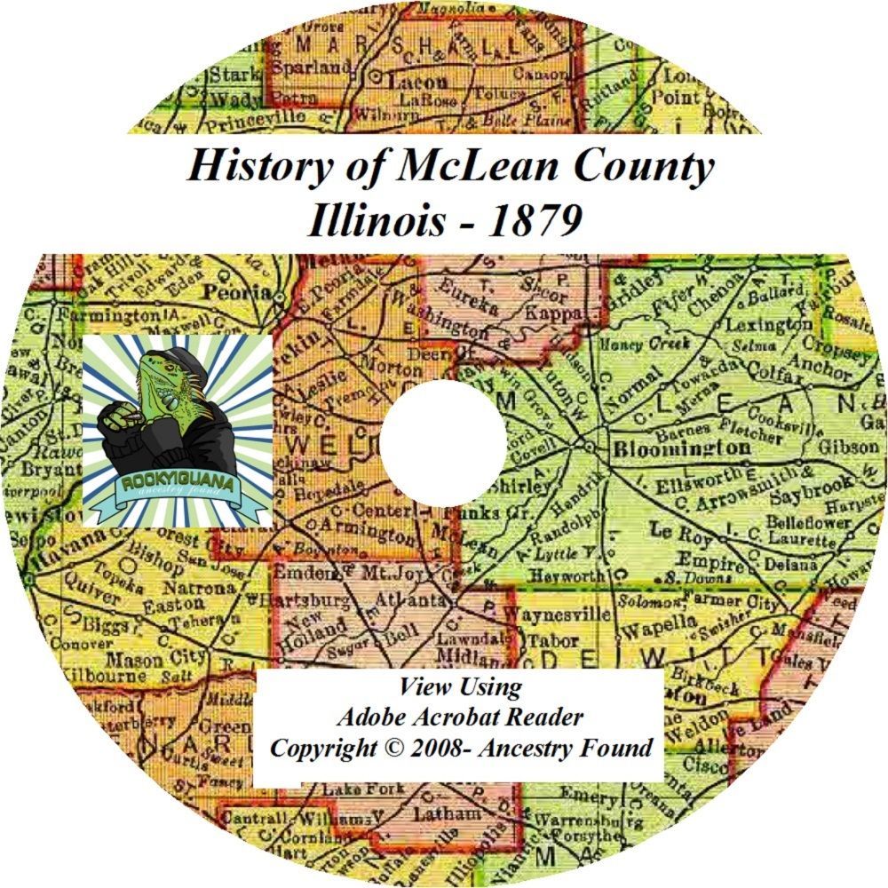 1879 History & Genealogy of McLEAN County ILLINOIS IL