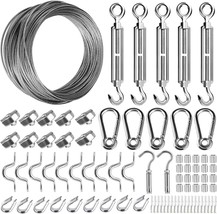 200 Ft String Light Hanging Kit Guide Wire for Outdoor Globe String Lights Suspe - £62.17 GBP