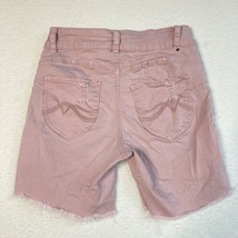 RUE21 Get the Lift Jean Shorts Womens 5 Pink Long Stretch Denim Cut Offs 26x6 - £3.64 GBP