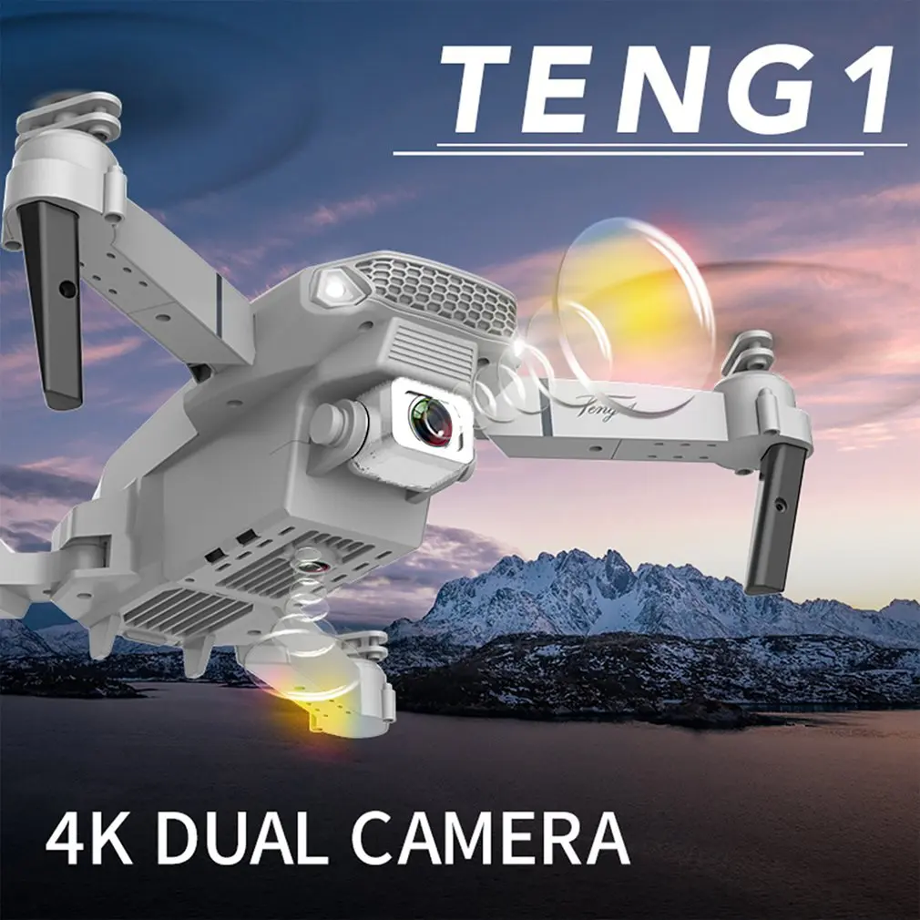E88 pro drone 4k HD dual camera visual positioning 1080P WiFi fpv drone heig - £23.02 GBP+