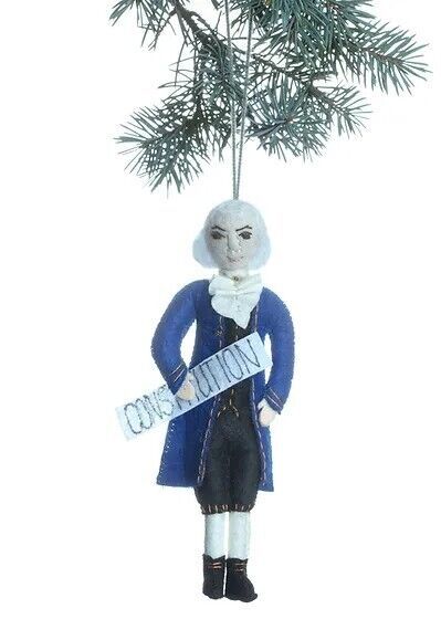 James Madison Ornament Hand Made Wool Felt Silk Road Bazaar