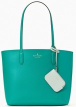 Kate Spade Ava Reversible Green Mint Leather Tote Pouch NWT K6052 $359 Retail FS - £108.50 GBP