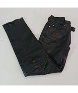 LC Leather Club Women&#39;s Black Genuine Real Leather Pants Size 30 (30×30.5) - €59,31 EUR