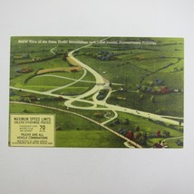 Linen Postcard Pennsylvania Turnpike Aerial View Irwin Traffic Interchange - $5.99