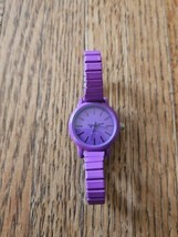 Purple Quartz Watch Expandable Band, 0.75&#39;&#39; Diameter, SR626SW, Needs Bat... - £7.33 GBP