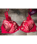 Adored By Adore Me ~ Women&#39;s Layla Push Up Underwire Bra Lace Red ~ 32D - $24.19 CAD