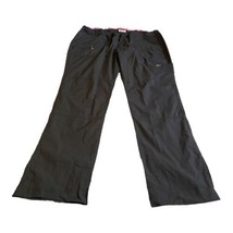 Koi Lite Women&#39;s Drawstring XL Tall Black Scrub Pants Mechanical Fit Slim Fit - £22.34 GBP