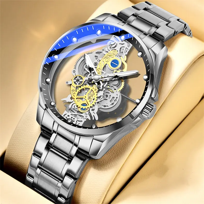   Watch for Men Double-sided  Automatic Mechanical Wrist Watch Waterproof Busine - £83.26 GBP