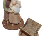 DEMDACO Pure Of Heart HOLY FAMILY + Manger Joesph Mary Jesus Nativity Fi... - £58.83 GBP