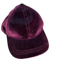 Chaps Velvet Burgundy Maroon Baseball Dad Cap adjustable one size fits most NWT - £14.26 GBP