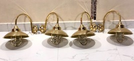 Nautical Interior Decoration Vintage Style Brass Bulkhead Wall Light wit... - $503.30