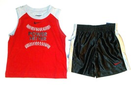 Nike SB Toddler Boy Shorts Muscle Shirt Outfit Power Hitter Size 24 Mont... - £15.97 GBP