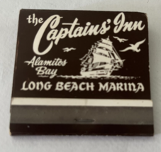Captain&#39;s Inn Fine Food Quality Spirits Alamitos Bay CA Matchbook Unstruck - $12.82