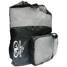 Athletic Works Deluxe Mesh Gym Swim Bag 40L Capacity with Zipper Pocket Black - £22.90 GBP