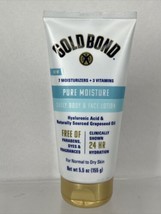Gold Bond Pure Moisture Daily Body &amp; Face Lotion Frag Free 5.5 oz. Squeeze Tube - £4.13 GBP