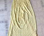 Vintage Yellow Square Neck  NIGHTGOWN VERY LONG RAYON SZ M No Slit - $134.41