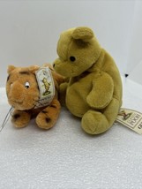 Lot Of 2 Gund Classic Pooh Plush Stuffed Animals Tigger &amp; Winnie The Pooh 6” NWT - £21.73 GBP