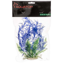 Aquatop Bacopa Blue &amp; White Plastic Aquarium Plant - Beautiful Naturalistic Aqua - £4.69 GBP+