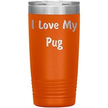 Love My Pug v4-20oz Insulated Tumbler - Orange - £24.38 GBP