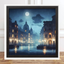 Venice by night highly detailed Premium Wooden Framed Poster With Premiu... - £1.56 GBP