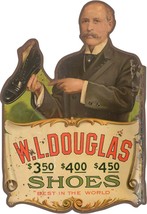 W.L.Douglas Shoes Metal Advertising Sign - £55.65 GBP