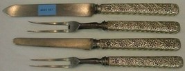 Antique Engraved by Tiffany and Co Sterling Silver Steak Carving Set 4pc - £551.49 GBP