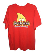 RICOS Eat More Nachos Large T-Shirt Red SS Concession Stand Football Soc... - $23.00