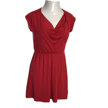 Derek Heart Cute Short Sleeve Dress ~ Sz M ~ Red ~ Above Knee ~ Elastic Waist - £10.61 GBP