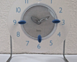 Vintage Michael Graves Blue Frosted Clear White Acrylic Modern Table Clock  - $49.50