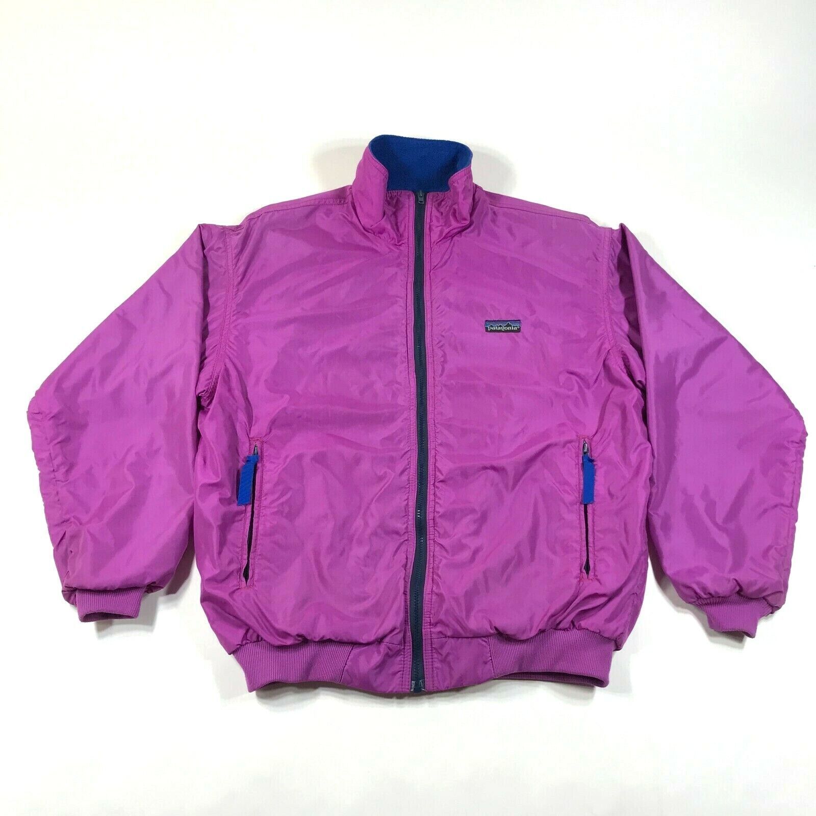 Primary image for Vintage 80s Patagonia Nylon Lightweight Jacket Womens 14 Purple Fleece Lined