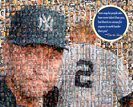 Derek Jeter Photo Mosaic Print Art - Using 50 Different Pictures of Jeter - £15.72 GBP+