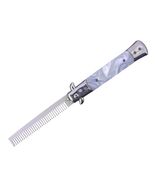 Pocket Switchblade Comb w/h White Pearl Handle Men's Flick Folding Comb ... - $13.00
