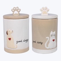 Stoneware Dog and Cat Treat Jars, - £34.70 GBP