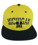Michigan Split Font Snapback Baseball Cap (Gold/Navy) - £14.34 GBP