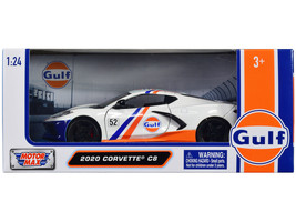 2020 Chevrolet Corvette C8 #52 White and Light Blue with Stripes &quot;Gulf Oil&quot; &quot;Gul - £37.58 GBP